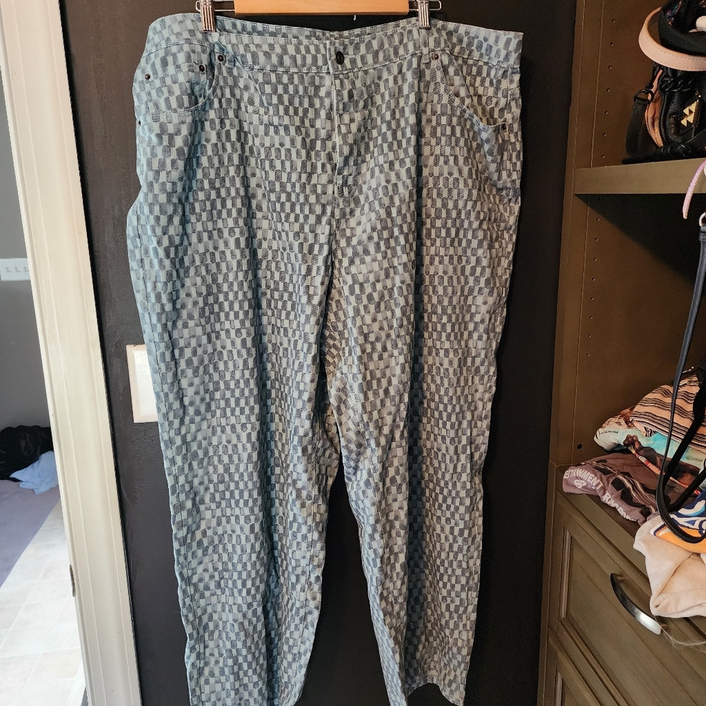 Future Collective Checkered Jeans size 20 - Picture 4 of 4